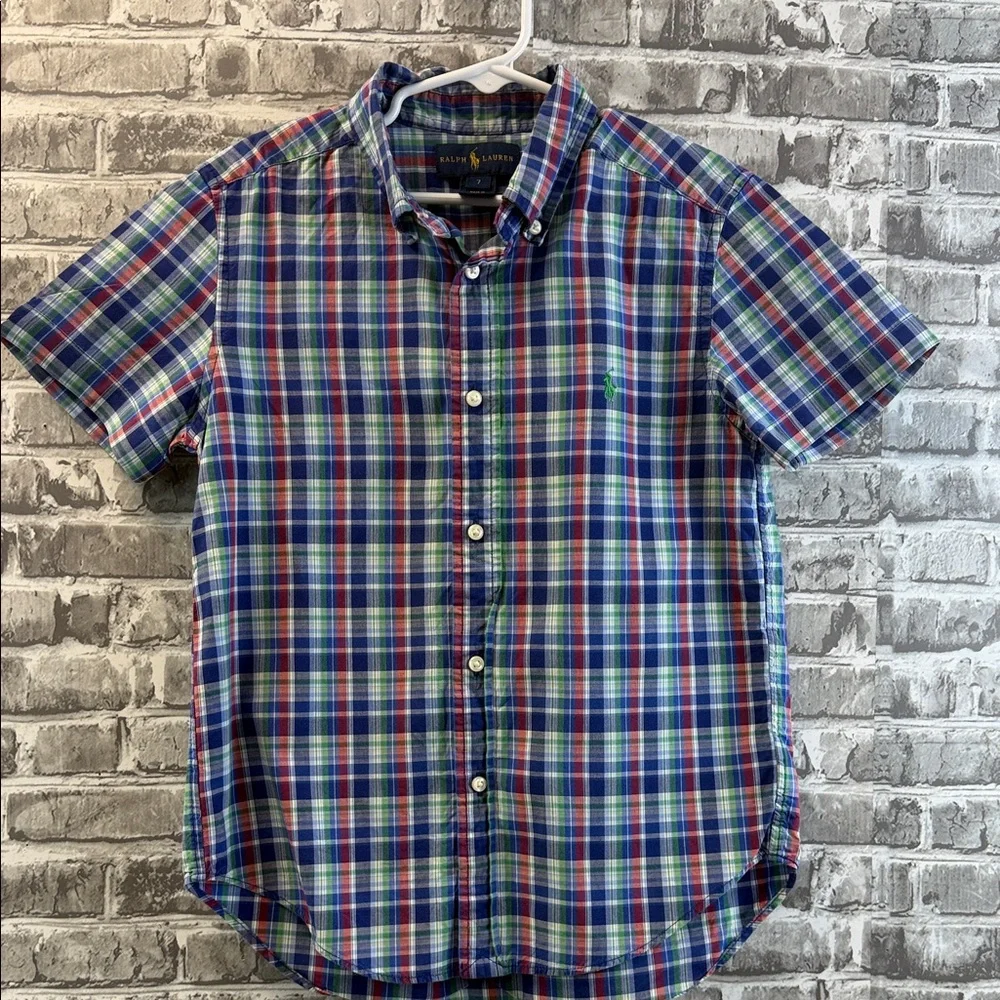 Ralph Lauren Vibrant‎ Plaid Button-Down Shirt